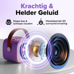 Funlab Karaoke Set met Speaker en 2 Microfoons - Voor Kinderen en Volwassenen - Draagbaar - Karaoke Machine — thumbnail 4