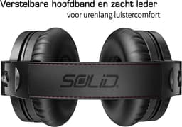Solid DJ1 Over-ear DJ & Studio Koptelefoon - Inclusief USB-C Adapter, Microfoon & Draagtas - 3.5mm & 6.3mm Jack - Zwart — thumbnail 5
