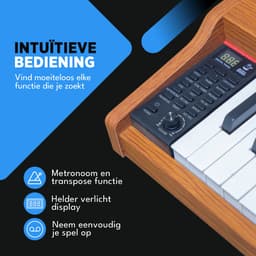 Finesse Digitale Piano - 88 Gewogen Toetsen - met Pedalen & Kruk - Keyboard Piano - Elektrische Piano - Volwassene & Kind — thumbnail 3