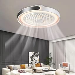 Stille Plafondventilator met Afstandsbediening en LED Licht voor Slaapkamer en Woonkamer — thumbnail 1
