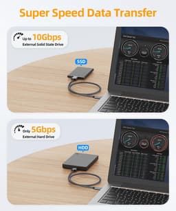 USB C naar Micro B Kabel 0.5m USB 3.1 SuperSpeed 10Gbps - Voor Externe Harde Schijven en Smartphones — thumbnail 5