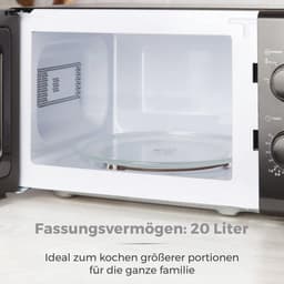 Magnetron met 5 Kracht Niveaus, 20 Liter Capaciteit en 35 Minuten Timer - 700 Watts, Zwart — thumbnail 3