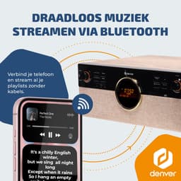 Denver Retro Platenspeler - DAB+/FM Radio - CD - Cassette - Bluetooth - Auto stop - MRD180 — thumbnail 3