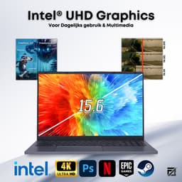 Firebat Laptop AT15 - 15,6 inch - Intel N150 - 16GB RAM - 1TB SSD - 1920*1080 - Windows 11 - Verlicht Geïntegreerd Numpad — thumbnail 3