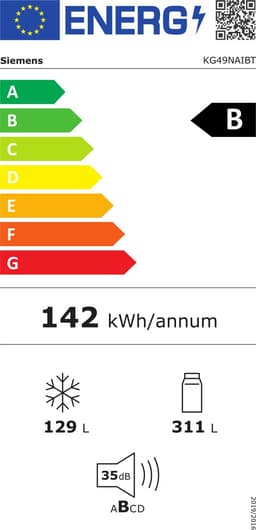 Siemens KG49NAIBT - iQ500 - Koel-vriescombinatie - RVS - Energielabel B — thumbnail 2