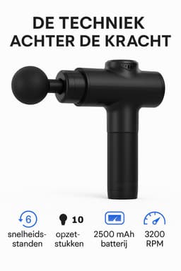 Massage Gun - Massage Pistool - Massage Gun Professioneel - 10 Opzetstukken - 99 snelheden - Sport en Relax Massage Apparaat Gun — thumbnail 2