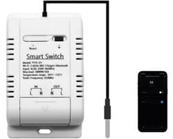 Slimme Temperatuurregelaar Schakelaar met Waterdichte Sensor | WiFi Temperatuurschakelaar voor Smart Home