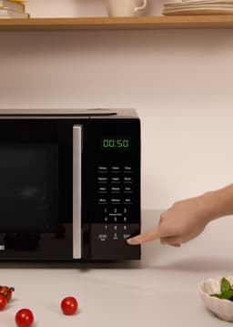 Magnetron met Grill en Ovenfunctie - Zwart - 23L Inhoud - 1000W Vermogen - Digitale Display — thumbnail 4