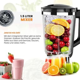 Krachtige 3-in-1 Keukenmachine met 2500W, 8,5L Kom, Vleesmolen en 7L Blender — thumbnail 2