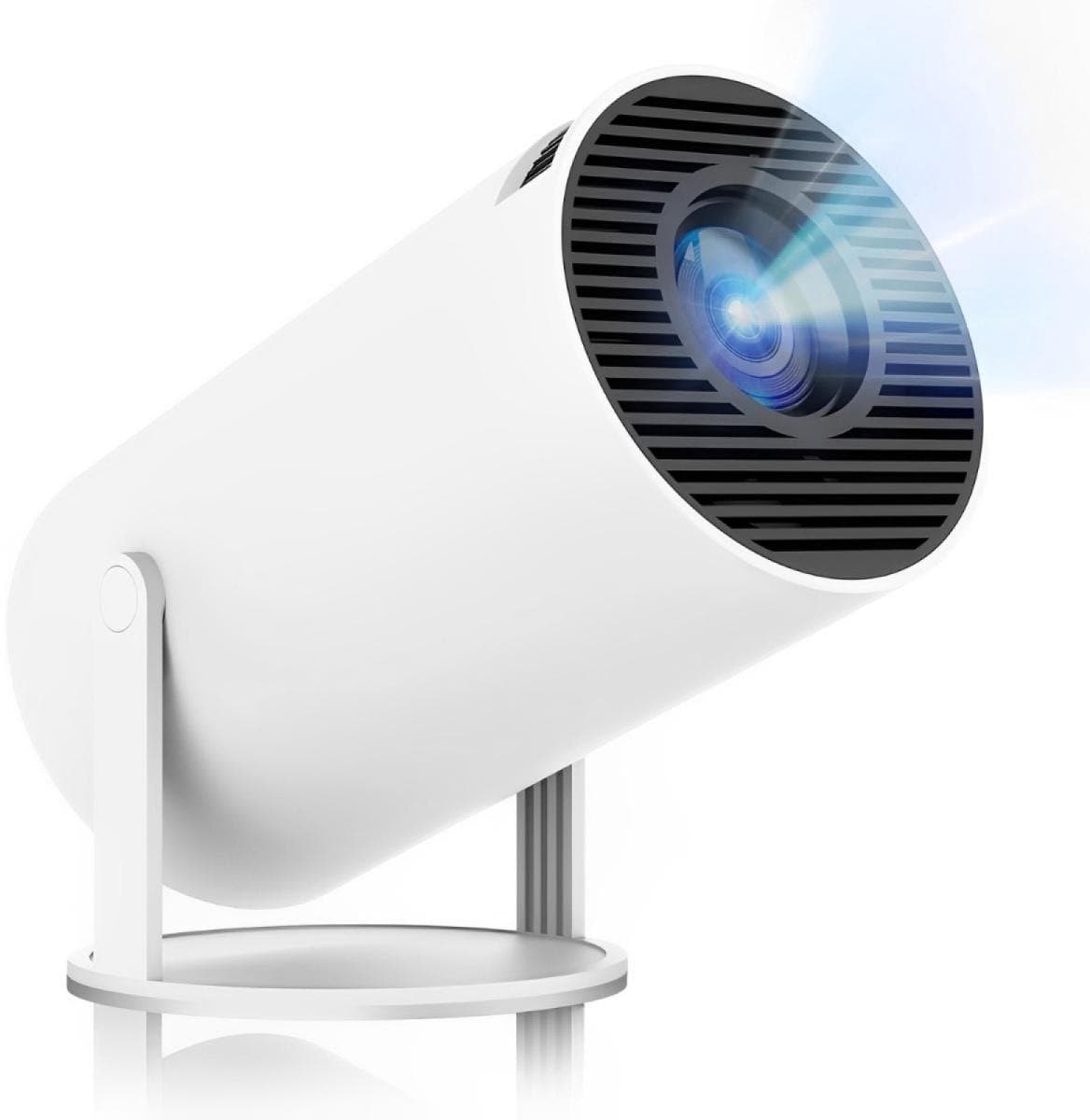 EXCITAT Miniprojector - 4K Full HD 1080P-projector - Draagbaar - Ondersteunt WiFi en Bluetooth-connectiviteit - Wit — afbeelding 1