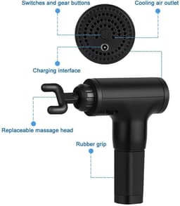 Massage Gun Pro Series - Draadloze Spier Massage Apparaat - Diepe Weefsel Therapie - 6 Intensiteitsstanden - 4 Verwisselbare Opzetstukken - Spierherstel - Pijnverlichting - Fitness - Sport — thumbnail 2