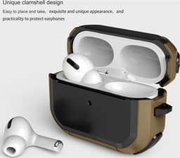 Mobigear Hoesje geschikt voor Apple AirPods Pro 2 Shockproof Hardcase Hoesje | Mobigear Slim Armor - Zwart — thumbnail 2