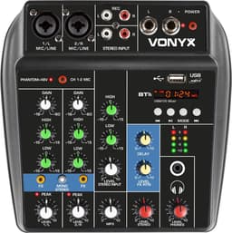 Mengpaneel USB - Vonyx VMM100 - Audio mixer 4-kanaals met Bluetooth en USB mp3 speler — thumbnail 2