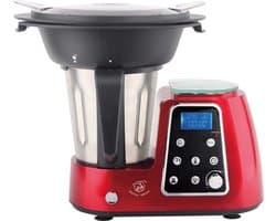 Foodprocessors – Keukenmachine – 1800W – 2.5Liter – RVS Mengkom – 10 Snelheden – Rood – Royal Swiss®