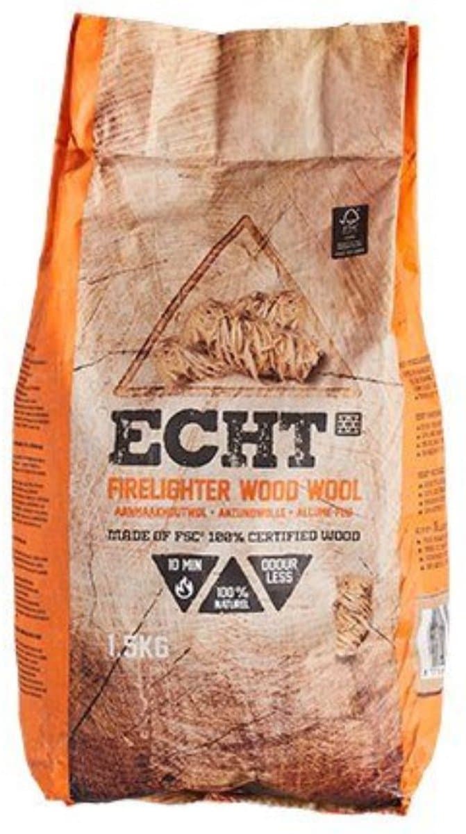 ECHT Aanmaak Krullen / Houtwol 1.5kg — afbeelding 1