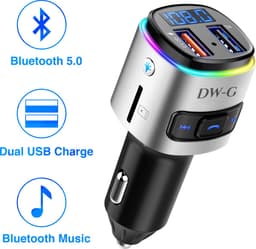DW-G Bluetooth FM Transmitter - Auto Lader - Carkit - Handsfree - MP3 - USB - SD Kaart - Snel Lader - Audio Receiver — thumbnail 1