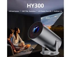 Mini beamer - Mini projector - Home Theater - Met bluetooth en WiFi 6 technologie - Android11 besturingssysteem - Antraciet