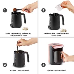 Karaca Hatir Koz Volautomatisch Turks Koffiezetapparaat – 535W – Elektrische Turkse Koffiemachine – Automatische Koffiekoker – 5 Kopjes — thumbnail 5