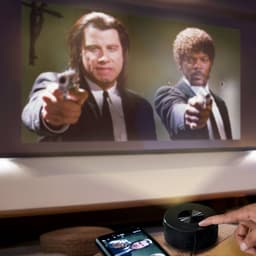 MikaMax Picco Projector - Mini Projector - Verbind met je telefoon - Ingebouwde Speaker - Mini Beamer - Home Cinema Projector - 11 x 11 x 4,5 cm — thumbnail 4