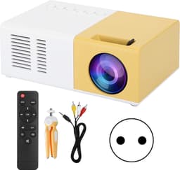 Mini Beamer - Input tot 1920x1080 - Inclsuief statief - Projector - Mini Projector - HDMI - USB - Geel / Wit - Draagbaar - Ingebouwde speaker — thumbnail 2