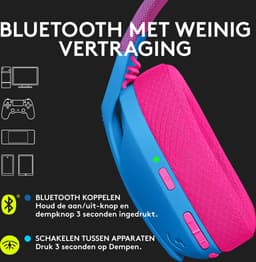 Logitech G435 LIGHTSPEED - Draadloze Gaming Headset - Bluetooth - Blauw — thumbnail 4