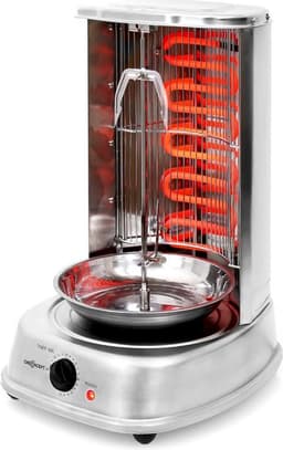 OneConcept Kebap Master Verticale Grill 1800W roestvrij staal incl. spiesset — thumbnail 2