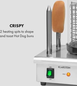 Klarstein Worstfabriek Pro 550 - Hotdog maker - 550W - 5 Liter - 30-100°C - glas - Roestvrij staal - Zilver,1L 6,6 kg - RVS - LED Thermostaat - Worstmachine - Worstapparaat - Sausage Maker - voor Snackbar — thumbnail 2