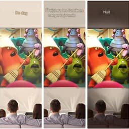 Mini beamer - Mini projector - Mini beamer smartphone - Mini beamer met wifi en bluetooth - Zwart — thumbnail 2