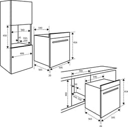 Inventum IMC4535GT - Inbouw combi-oven - Hetelucht - Magnetron - Grill - 50 liter - 45 cm hoog - Tot 250 graden - Zwart - Beste Koop Maart 2026 — thumbnail 2