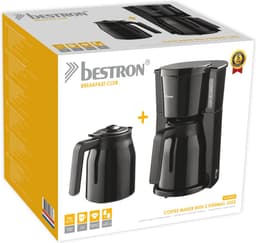 Bestron Koffiezetapparaat filterkoffie 900W - ACM900TD - 1 L, 8 koppen - Thermoskan - Zwart - 5 jaar garantie - WK — thumbnail 3
