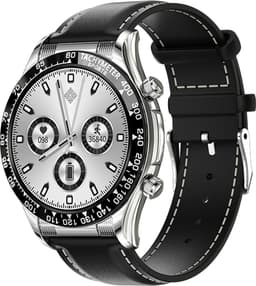 Darenci Smartwatch Superior Pro - Smartwatch heren - Activity Tracker - Touchscreen - Bluetooth bellen - Bluetooth muziek - Stalen band - Heren - Horloge - Stappenteller - Bloeddrukmeter - Verbrande calorieën - Zuurstofmeter -Waterdicht- Zilver/Zwart — thumbnail 1