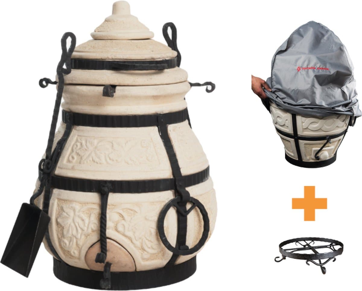Keramische tandoor Nomade - Multifunctionele Houtoven BBQ - Voor de Fijnproever! *** Met beschermhoes en onderstel — afbeelding 1