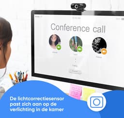Webcam - Voor pc - Met Microfoon - Full HD — thumbnail 4