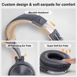 OneOdio - Pro 10 Grijs/Goud - Bedrade hoofdtelefoon - Over ear — thumbnail 2