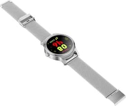 Belesy® SMART - Smartwatch Dames - Smartwatch Heren - Horloge - Bluetooth Bellen - Stappenteller - 1.3 inch - Kleurenscherm - Full Touch - Zilver - Staal - Moederdag — thumbnail 3