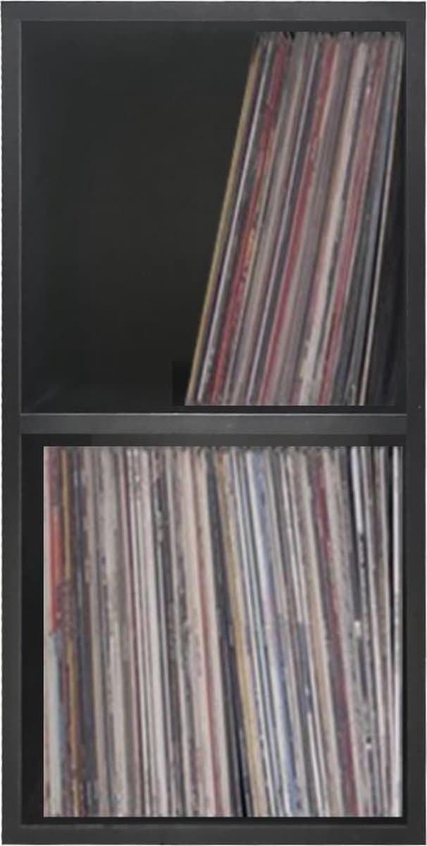 VDD Vinyl - Platenspeler Meubel - Lp kast - Vinyl kast - Platenspeler kast - Lp meubel - Platen kast - Vinyl opberg systeem - Lp platen opbergkast - Opbergen lp vinyl platen - Vinyl opbergkas - Vinyl houder - 69 x 34 x 33 cm - zwart — afbeelding 1