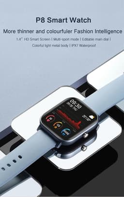 DrPhone GTE3 Smart - Metalen Smartwatch Met belfunctie - GPS (smartphone) - Auto Sport - Notificaties - Mail lezen - Geschikt Voor iOS/Android - - Mist Gray — thumbnail 4