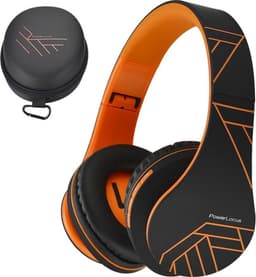 PowerLocus P2 - Draadloze Over-Ear Koptelefoon Inklapbaar - Bluetooth Hoofdtelefoon - Met microfoon – Headphone - Micro SD mode – Incl. Carry Case – Oranje — thumbnail 1