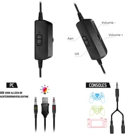 Spirit of Gamer PRO-H7 Gaming Headset - Noise Cancelling - Met Microfoon – Gamer Koptelefoon - Zwart - Geschikt voor PS5, Xbox One, Nintendo Switch, Smartphone, PC — thumbnail 4