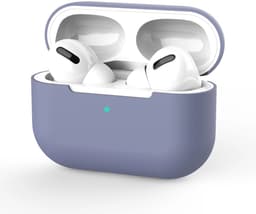 AirPods Hoesje geschikt voor Apple AirPods 4 – Violetgrijs - Siliconen Beschermende Case — thumbnail 1