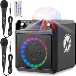 N-GEAR Block Party 602 XL - Karaoke set met 2 Microfoons - Karaoke set voor volwassenen - Partybox met Verlichting - Space Grey — thumbnail 1