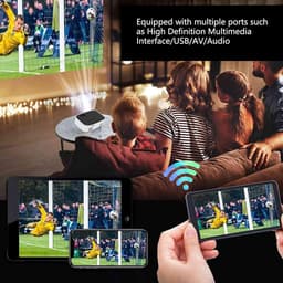 Home Cinema Movie Projector HD 1080P Portable Outdoor Wifi LED Lights with Adapter for Smartphone Tablet Laptop TV Stick(#1) — thumbnail 3