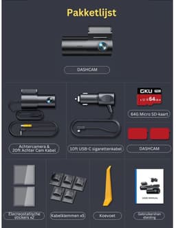 ApexArte® Dual Dashcam - Dashcam voor Auto - Dashcams - Zwart — thumbnail 5