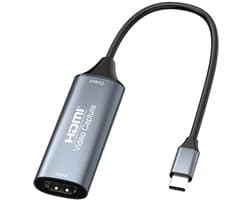 Video Capture Card HDMI naar USB-C - 4K adapter kabel connector - geschikt voor o.a. laptop, Nintendo Switch, PlayStation, Xbox, Windows, MAC - Game Capture - live streaming - zwart