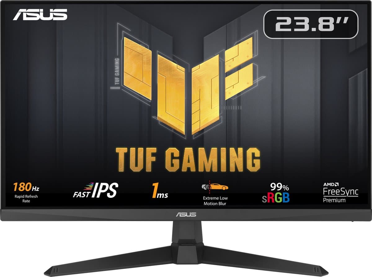 ASUS TUF Gaming VG249Q3A - FHD Gaming Monitor - 180Hz - IPS - FreeSync Premium - 23.8 Inch — afbeelding 1