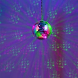 Discobal met verlichting - BeamZ discobol 20cm met spiegelbol motor en LED pinspot — thumbnail 3