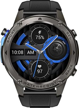 WizBay Premium Select® Smartwatch 1.43 AMOLED - Bellen - GPS - Altitude Luchtdruk Meter - Kompas -AI Voice Assist - Hart Monitor - O2 - Multi Sport Modi - Slaap - Message - Smartwatches - Zwarte Case - Zwarte TPU Band — thumbnail 3
