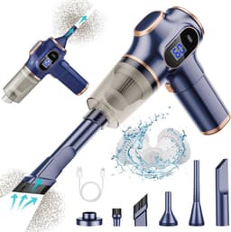 Draadloze kruimelstofzuiger 2-in-1, krachtige handstofzuiger en ventilator, mini-stofzuiger, draagbare stofzuiger met 3000 mAh — thumbnail 1