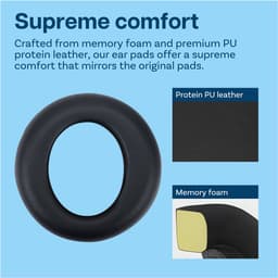 Vervangende Oorkussens voor Sony PlayStation 5 Pulse Elite Wireless Hoofdtelefoon PS5 van MMOBIEL – Memory Foam en Protein PU Koptelefoon Oorkussens - Noise Isolation Hoofdtelefoon Earpads – Zwart — thumbnail 4