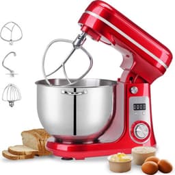 RVS Keukenmixer - 6L Capaciteit - Professionele Deeg- en Kneedmachine - Voor 4KG — thumbnail 3